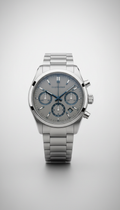 Platinum chronograph wristwatch with sapphire crystal